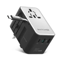 Ravpower Gan Pd70W Travel Charger With Retractable C-C Cable - Black